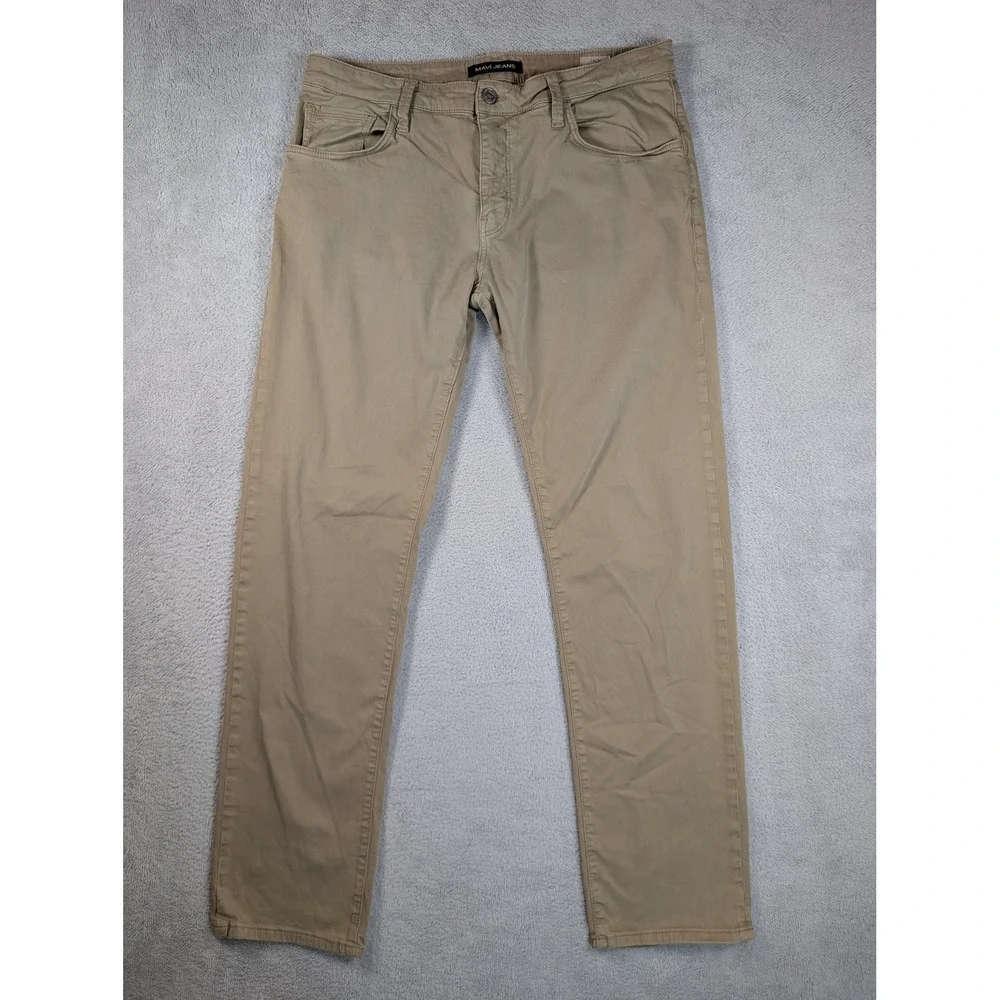Mavi Zach Straight Leg Pants Mens 36x34 Tan Khaki Cotton Blend Stretch Casual
